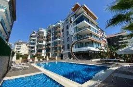 Gemeubileerd zeezicht Appartement te koop in Kestel Alanya.