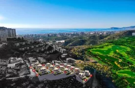 Stijlvol zeezicht villa’s te koop in Kargicak Alanya.