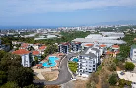 Nieuw 1+1 Appartement met zeezicht te koop in Alanya Kargicak