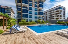 te koop 3+1 Duplex Appartement met zeezicht in Kestel, Alanya