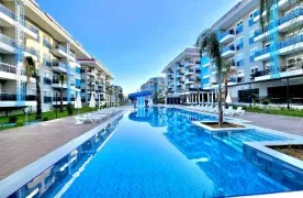 Luxe 1+1 Appartement met Zee-uitzicht voorzieningen in Kestel