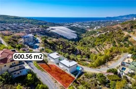 Zee-uitzicht Grond te koop in Kargicak Alanya met Castle uitzichten