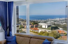 Gemeubileerd 3+1 zeezicht Appartement te koop in Kargıcak,Alanya