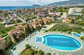 te koop Luxe 2+1 Appartement met zeezicht in Kestel Alanya