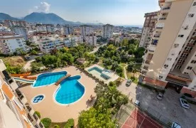 te koop 2+1 Gemeubileerd Appartement met zeezicht in Alanya