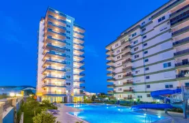 1+1 zeezicht Appartement te koop met Pools in Mahmutlar