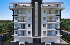 te koop Modern 1+1 Appartement in Alanya Oba met Zwembad Access