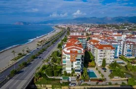 te koop 2+1 Appartement met Full zeezicht in Kestel Alanya