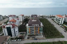 1+1 zeezicht Appartement met Zwembad te koop in Alanya Kestel