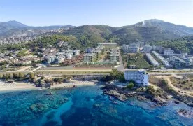 te koop 1+1 Gemeubileerd Appartement met Schitterend uitzichten in Alanya