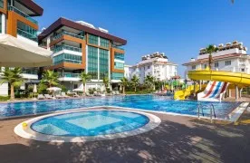 te koop 5 kamer Duplex met sociale faciliteiten - Oba Alanya