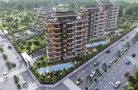 2+1 Appartementen in Sky Diamond Site, Aksu Antalya