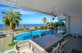zeezicht Gemeubileerd 2+1 in Alanya, Kargıcak - Across het Zee