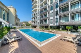 Modern Nieuw 2 kamers Appartement te koop in centrum van Alanya