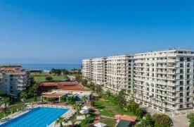 Gemeubileerd 3 kamers Appartement te koop - zeezicht - Alanya Oba