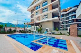 2 kamer Gemeubileerd Appartement te koop in Alanya Oba