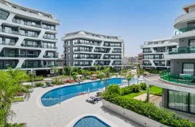 Gemeubileerd 1+1 Appartement te koop in Alanya Oba