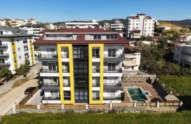 te koop Modern 1+1 Appartement met Zwembad in Avsallar, Alanya