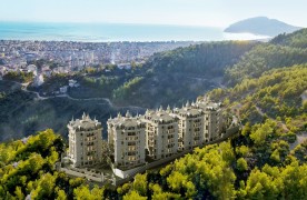 te koop Appartementen in Alanya Ciplakli met Zee en City uitzichten