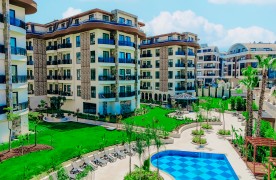 te koop: 1+1 Appartement met sociale faciliteiten in Oba Alanya