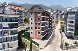 te koop Modern 1+1 Appartement met Zwembad in Oba, Alanya