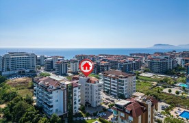 Luxe 4+1 Appartement met Zeezicht te Koop in Kestel